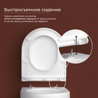 Унитаз Ceramicanova UP Rimless CN4007 подвесной Белый с сиденьем Микролифт — фото 22, Подвесные унитазы