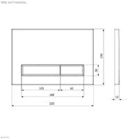 KK-POL 350/PPW/001-00-00 M08 Металлическая панель смыва для инсталляции антивандальная, цвет нержавеющая сталь — фото 2, Панели