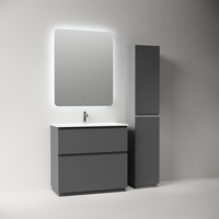 Тумба напольная SANCOS Folk Floor 890х445х850, c двумя ящиками оснащенными доводчиками, Grey soft, арт. арт-FL90FGS — фото 3, Тумбы под раковину