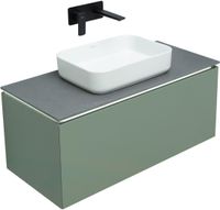 Тумба под раковину Allen Brau Infinity 100 1.21004.CGM подвесная Олива матовая — фото 8, Тумбы под раковину