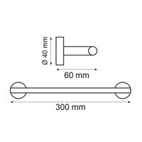 Полотенцедержатель 30 см Webert Rimini , золото арт-RI500501010 — фото 2, Полотенцедержатели