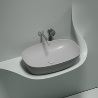 Раковина-чаша Ceramicanova Element 60 CN6049MSG Серая матовая — фото 11, Раковины накладные