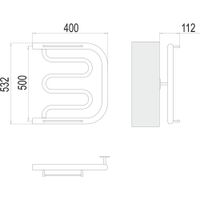 Товар: Полотенцесушитель водяной Terminus Фокстрот (1") БШ 50х40 4620768881497 - фото 2 Полотенцесушитель водяной Terminus Фокстрот (1") БШ 50х40 4620768881497 — фото 2, Водяные полотенцесушители