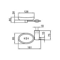 Мыльница Webert Aria , хром арт-AI500101015 — фото 2, Мыльницы