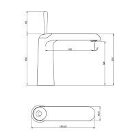Смеситель для раковины Haiba , черный арт-HB10812-7 — фото 2, Смесители для раковины