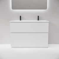 Тумба напольная SANCOS Folk Floor 1190х445х850, c двумя ящиками оснащенными доводчиками, Bianco, арт. арт-FL120FW — фото 1, Тумбы под раковину