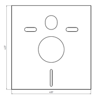 TCprofi 08-200010 AP Прокладка звукоизоляционная из вспененной резины EPDM для монтажа подвесной сантехники, 400х420 мм — фото 2, Комплектующие