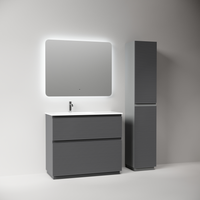 Тумба напольная SANCOS Folk Floor левая 995х445х850, c двумя ящиками оснащенными доводчиками, Grey soft, арт. арт-FL100FLGS — фото 4, Тумбы под раковину