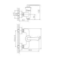 Товар: Смеситель для душа Haiba , хром арт-HB20181 - фото 2 Смеситель для душа Haiba , хром арт-HB20181 — фото 2, Смесители для душа с лейкой