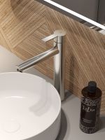 Товар: Agger Easy смеситель для накладной раковины однорычажный высокий, сатин матовый арт-A3112122 - фото 2 Agger Easy смеситель для накладной раковины однорычажный высокий, сатин матовый арт-A3112122 — фото 2, Смесители для раковины