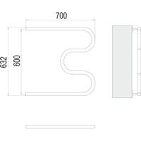 Полотенцесушитель водяной Terminus М-образный (1&quot;) БШ 60х70 4620768880964 — фото 2, Водяные полотенцесушители