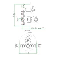 Товар: Смеситель для душа встраиваемый с термостатом Webert Armony , хром/золото арт-AM970901017 - фото 2 Смеситель для душа встраиваемый с термостатом Webert Armony , хром/золото арт-AM970901017 — фото 2, Встраиваемые смесители для душа