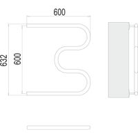 Товар: Полотенцесушитель водяной Terminus М-образный (1") БШ 60х60 4620768880957 - фото 2 Полотенцесушитель водяной Terminus М-образный (1") БШ 60х60 4620768880957 — фото 2, Водяные полотенцесушители