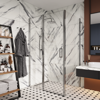 Душевой уголок Ceruttispa Victoria 120x90 7742 профиль Хром стекло прозрачное — фото 7, Прямоугольные душевые уголки