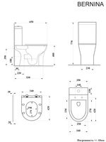 Унитаз компакт Ceruttispa CT7193 с бачком и сиденьем Микролифт — фото 7, Напольные унитазы