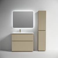 Тумба напольная SANCOS Folk Floor левая 995х445х850, c двумя ящиками оснащенными доводчиками, Капучино, арт. арт-FL100FLCP — фото 6, Тумбы под раковину