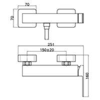 Смеситель для душа Webert Pegaso PE870102010, золото — фото 2, Смеситель для душа