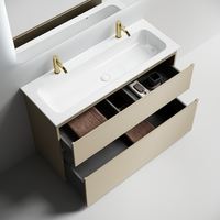 Тумба напольная SANCOS Folk Floor 1190х445х850, c двумя ящиками оснащенными доводчиками, Капучино, арт.FL120FCP — фото 2, Тумбы под раковину