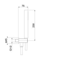 Товар: Душевой гарнитур Fiore KUBE , белый арт-30BB8785 - фото 2 Душевой гарнитур Fiore KUBE , белый арт-30BB8785 — фото 2, Душевые гарнитуры на держателе
