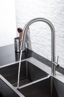 Смеситель для кухни Allen Brau Sprungfeder 5.60002-SS Брашированная сталь — фото 1, Смесители для кухни