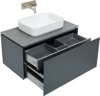 Тумба под раковину Allen Brau Infinity 85 1.21002.AM подвесная Антрацит матовый — фото 6, Тумбы под раковину