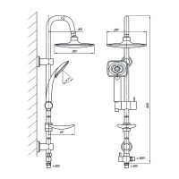 Душевая стойка Сантаком stOmega 1701, хром — фото 2, Душевые стойки