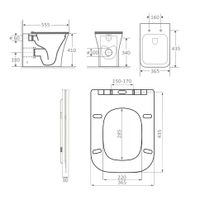 Унитаз Ceruttispa Marmolada F CT8906 приставной с сиденьем Микролифт — фото 9, Приставные унитазы