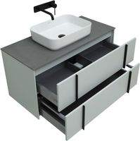 Тумба под раковину Allen Brau Reality 100 1.32007.PWM подвесная Папирус матовый — фото 30, Тумбы под раковину