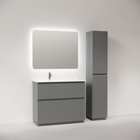 Тумба напольная SANCOS Folk Floor левая 995х445х850, c двумя ящиками оснащенными доводчиками, Ergraut soft, арт. арт-FL100FLES — фото 3, Тумбы под раковину