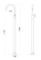 Смеситель для раковины Webert Rimini , золото арт-RI832101010 — фото 2, Смесители для раковины