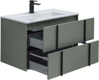 Тумба под раковину Allen Brau Reality 80 подвесная Олива матовая арт-1.32005.CGM — фото 13, Тумбы под раковину
