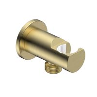 Товар: AQM8714BG Siena Выход из стены с держателем, золото шлифованное - фото 1 AQM8714BG Siena Выход из стены с держателем, золото шлифованное — фото 1, Шланговые подключения