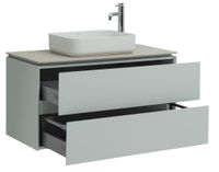 Тумба под раковину Allen Brau Infinity 100 1.21003.PWM подвесная Папирус матовый — фото 4, Тумбы под раковину