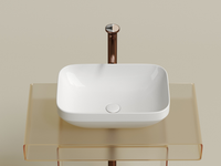 Раковина-чаша Ceramicanova Element 50 CN6055 Белая глянцевая — фото 11, Раковины накладные