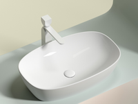 Раковина-чаша Ceramicanova Element 60 Белая глянцевая арт-CN6049 — фото 13, Раковины накладные