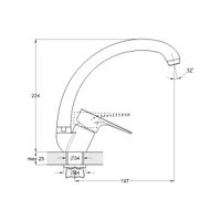 Смеситель для кухни G.Lauf NUD4-A045KH, сатин — фото 2, Смесители для кухни