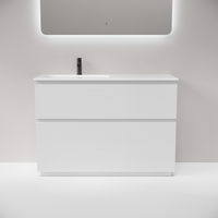 Тумба напольная SANCOS Folk Floor левая 1190х445х850, c двумя ящиками оснащенными доводчиками, Bianco, арт. арт-FL120FLW — фото 1, Тумбы под раковину