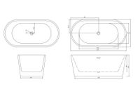 Акриловая ванна Ceruttispa Resia170II 170x75 СТ10519 без гидромассажа — фото 8, Акриловые ванны