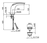 Товар: Смеситель для раковины Webert Aria , черный арт-AI832001560 - фото 2 Смеситель для раковины Webert Aria , черный арт-AI832001560 — фото 2, Смесители для раковины