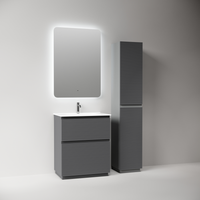 Тумба напольная SANCOS Folk Floor, 690х445х850, c двумя ящиками оснащенными доводчиками, Grey soft, арт.FL70FGS — фото 4, Комоды и тумбы для ванной комнаты