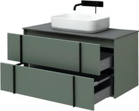 Тумба под раковину Allen Brau Reality 100 1.32007.CGM подвесная Олива матовая — фото 39, Тумбы под раковину