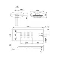 Верхний душ Webert , сталь арт-AC0741845 — фото 2, Верхние души