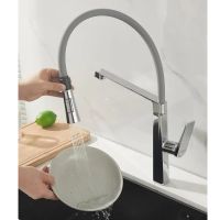 Смеситель для кухни с гибким изливом и режимом душ Haiba , хром арт-HB73827 — фото 5, Смесители для кухни