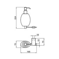 Дозатор жидкого мыла Webert Aria , хром арт-AI500201015 — фото 2, Дозаторы
