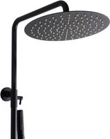 Душевая система Allen Brau Fantasy с термостатом Черная матовая арт-5.11001-31 — фото 3, Душевые стойки