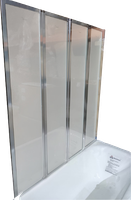 Товар: Шторка на ванну Ceruttispa Bouna 131х139 профиль Хром стекло матовое - фото 4 Шторка на ванну Ceruttispa Bouna 131х139 профиль Хром стекло матовое — фото 4, Складные шторки для ванной