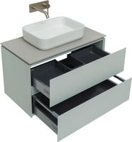 Тумба под раковину Allen Brau Infinity 85 1.21001.PWM подвесная Папирус матовый — фото 19, Тумбы под раковину