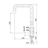 Смеситель для кухни Webert One-A , черный арт-ON921202560 — фото 2, Смесители для кухни
