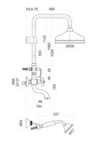 Душевая система Fiore MARGOT , бронза арт-26ZZ0615 — фото 2, Душевые стойки