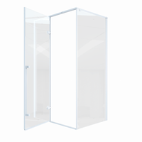 Душевой уголок Ceruttispa 120х90 C1AW профиль Белый стекло прозрачное — фото 5, Прямоугольные душевые уголки